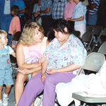 debbie & josh hernandez witnessing in the plaza 1994
